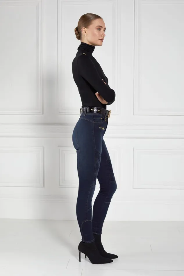 Women Biker Jean Deep Indigo Holland Cooper Jeans