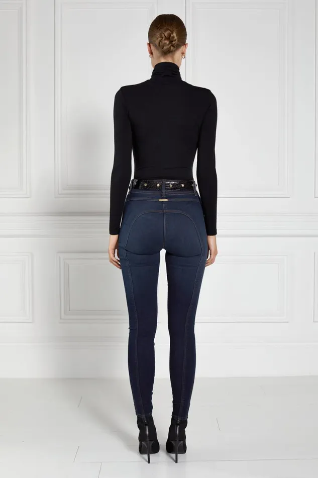 Women Biker Jean Deep Indigo Holland Cooper Jeans