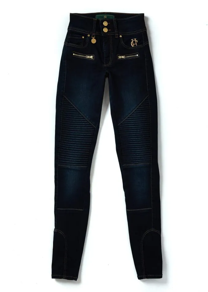 Women Biker Jean Deep Indigo Holland Cooper Jeans