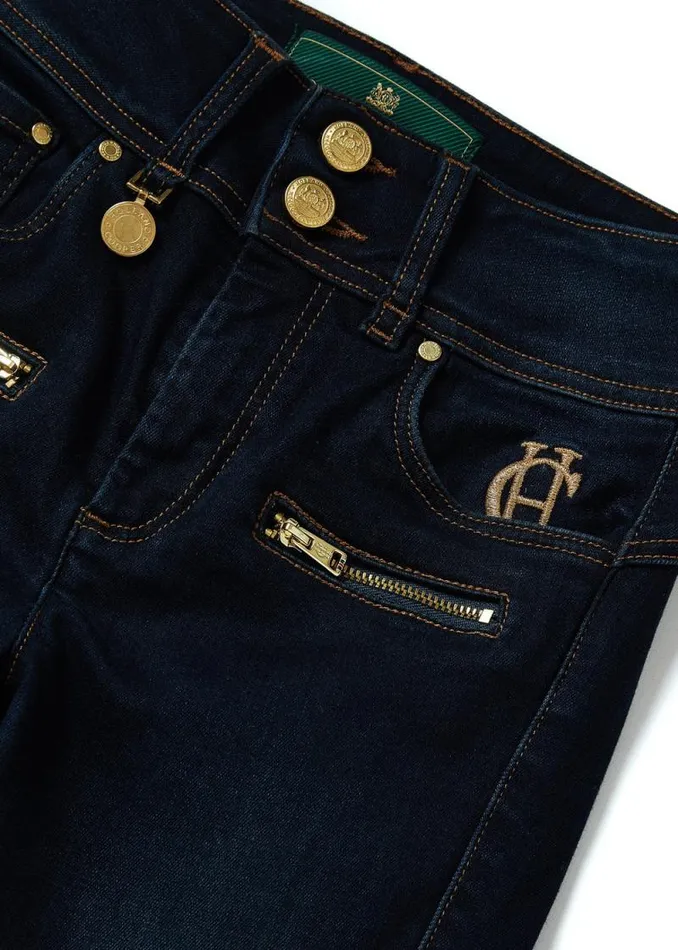 Women Biker Jean Deep Indigo Holland Cooper Jeans