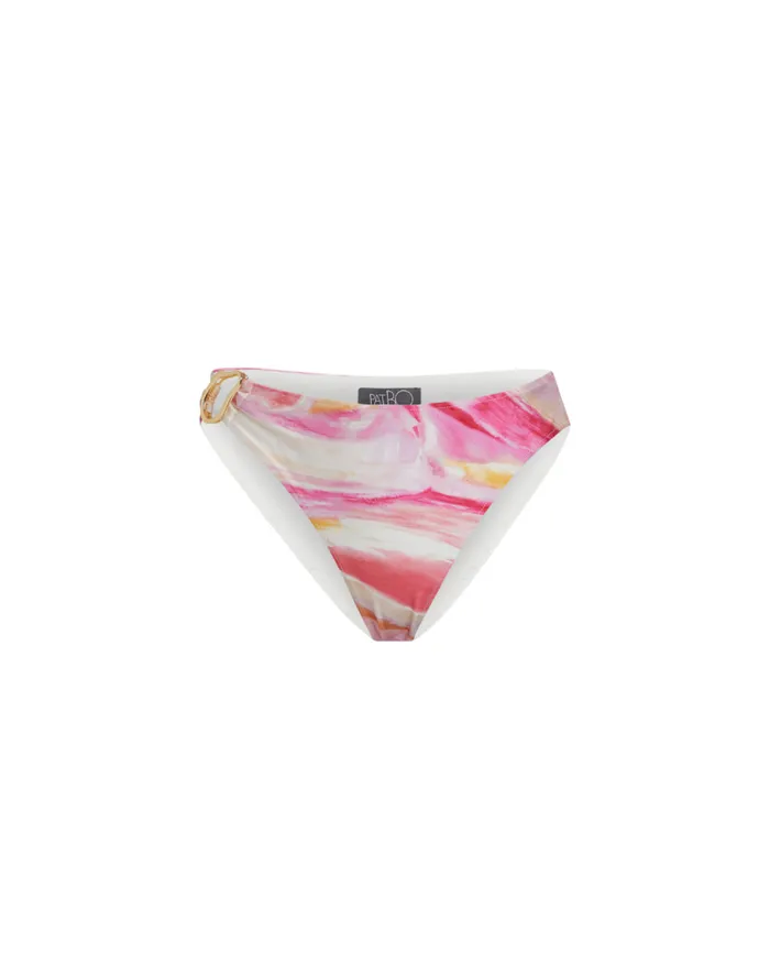 Women Bikinis PatBO Aura Low Rise Bikini Bottom FINAL SALE Pink Multi