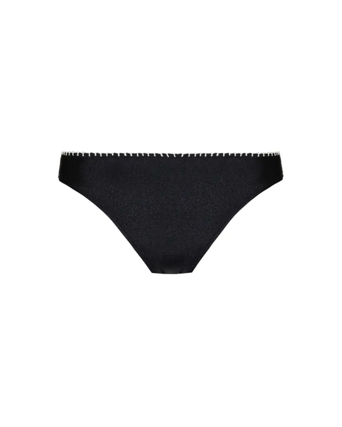 Women Bikinis PatBO EMBROIDERED BIKINI BOTTOM Black