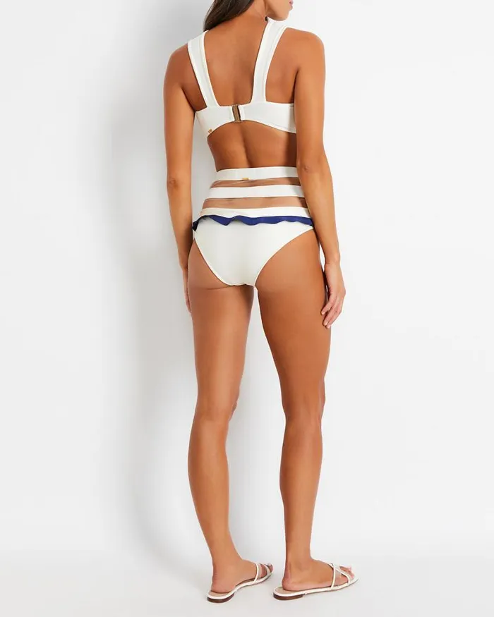 Women Bikinis PatBO OffTheShoulder Bikini Top FINAL SALE Cream
