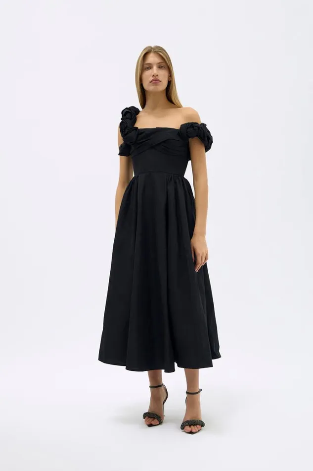 Women Black Dresses Rachel Gilbert HENLEY STRAP DRESS
