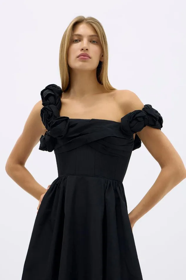 Women Black Dresses Rachel Gilbert HENLEY STRAP DRESS Women Black Dresses Rachel Gilbert HENLEY STRAP DRESS