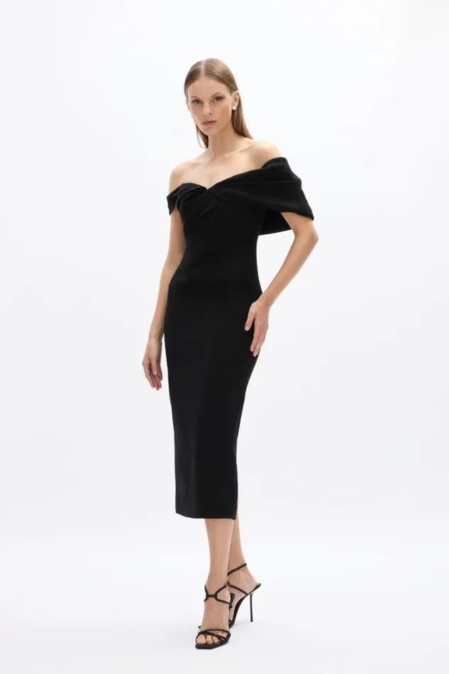 Women Black Dresses Rachel Gilbert Mattie Dress Black