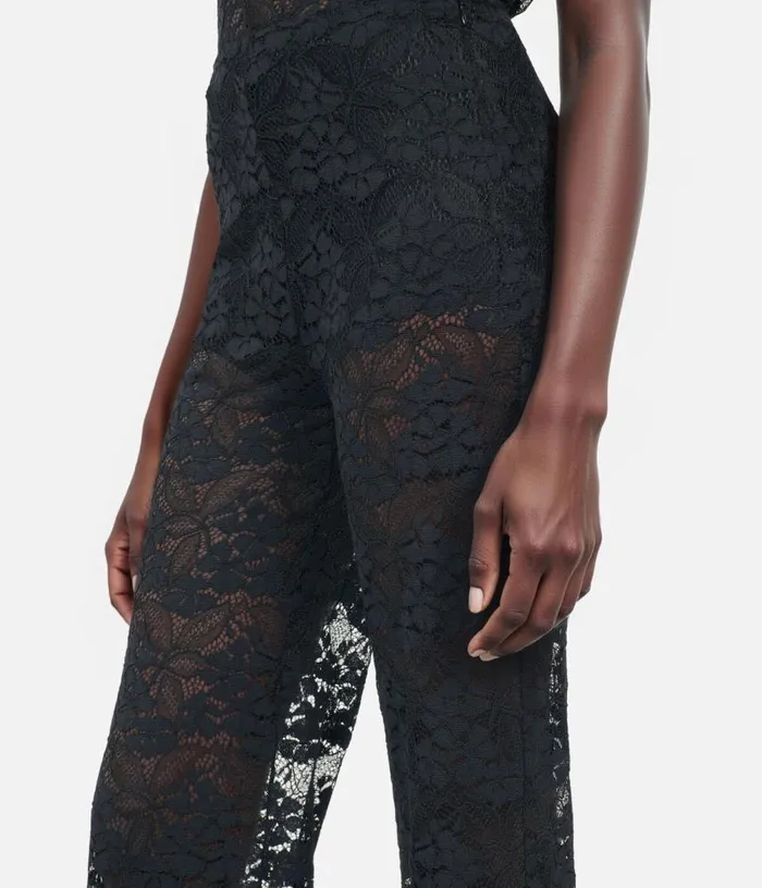 Women Black Lace Trousers THE KOOPLES Jeans and Pants