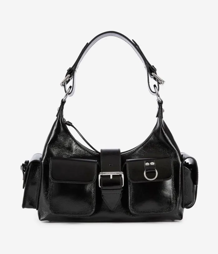 Women Black Vintage Treatment Leather Amelia Bag THE KOOPLES Bags