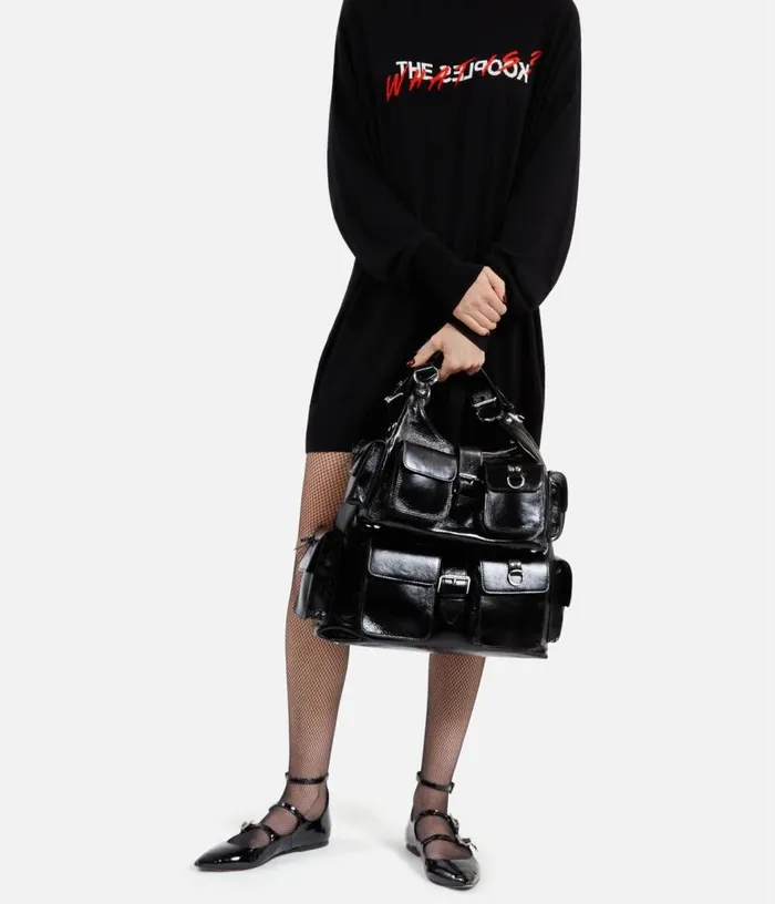 Women Black Vintage Treatment Leather Amelia Bag THE KOOPLES Bags