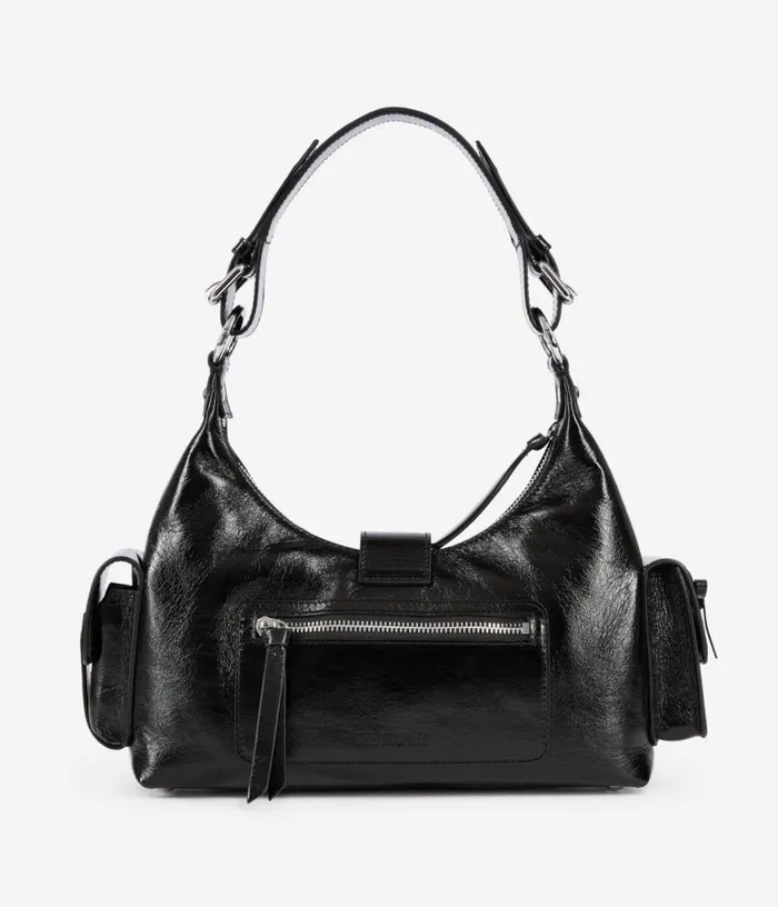 Women Black Vintage Treatment Leather Amelia Bag THE KOOPLES Bags