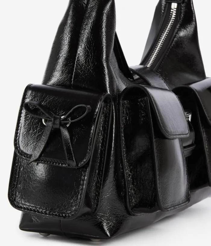 Women Black Vintage Treatment Leather Amelia Bag THE KOOPLES Bags