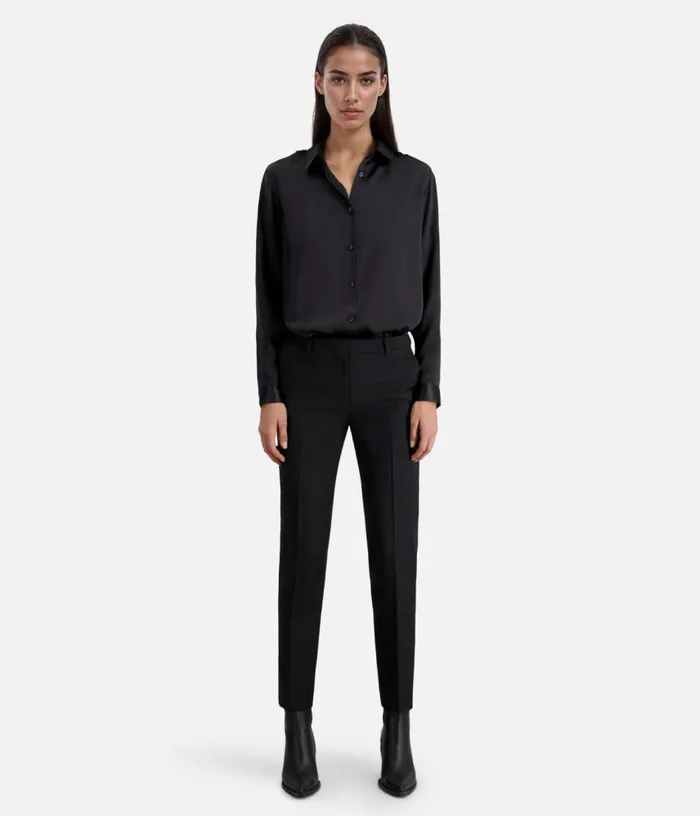 Women Black Wool Suit Pants Tailored Cut THE KOOPLES Blazers and Suits