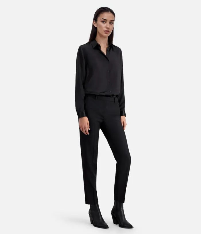 Women Black Wool Suit Pants Tailored Cut THE KOOPLES Blazers and Suits