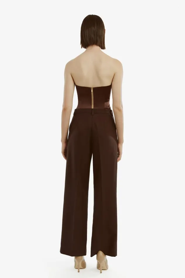 Women Bodysuits Bardot Eleni Satin Bodysuit In Chocolate Chocolate Women Bodysuits Bardot Eleni Satin Bodysuit In Chocolate Chocolate