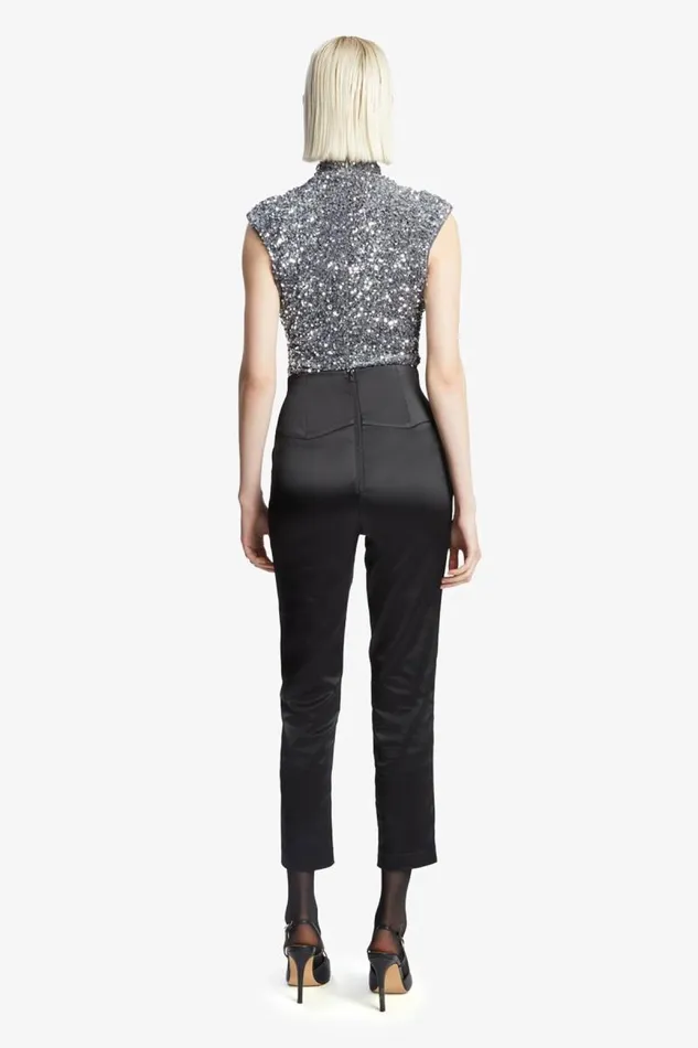 Women Bodysuits Bardot Kelso Velvet Sequin Bodysuit In Silver Silver Women Bodysuits Bardot Kelso Velvet Sequin Bodysuit In Silver Silver