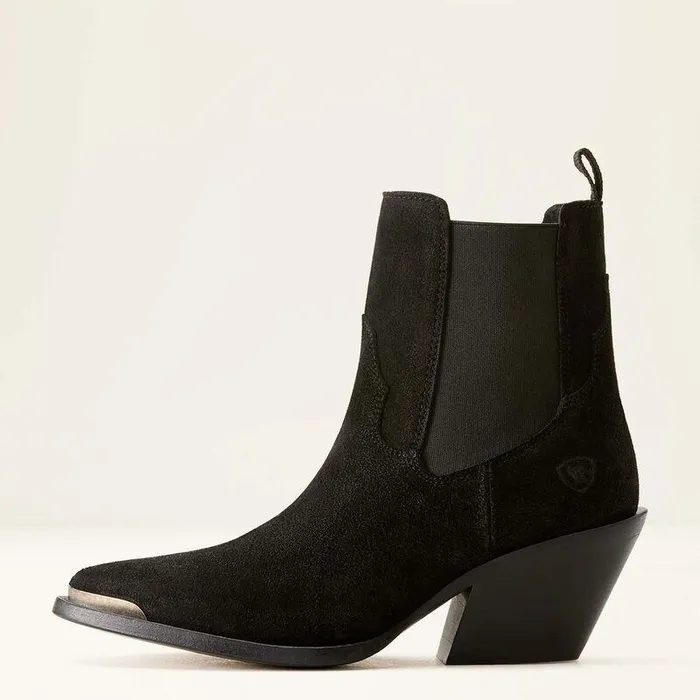 Women Booties Ariat Shiloh Bootie Distressed Black Suede