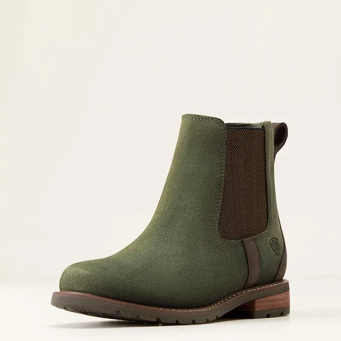 Women Booties Ariat Wexford Waterproof Chelsea Boot Olive