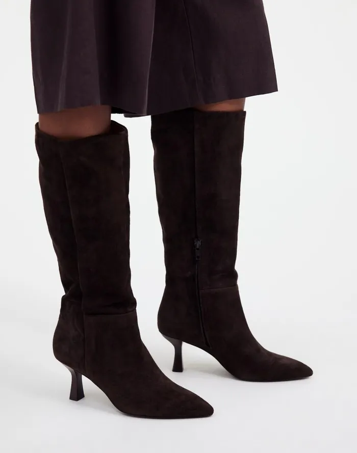 Women Boots Madewell The Justine Knee Boot Dark Carob