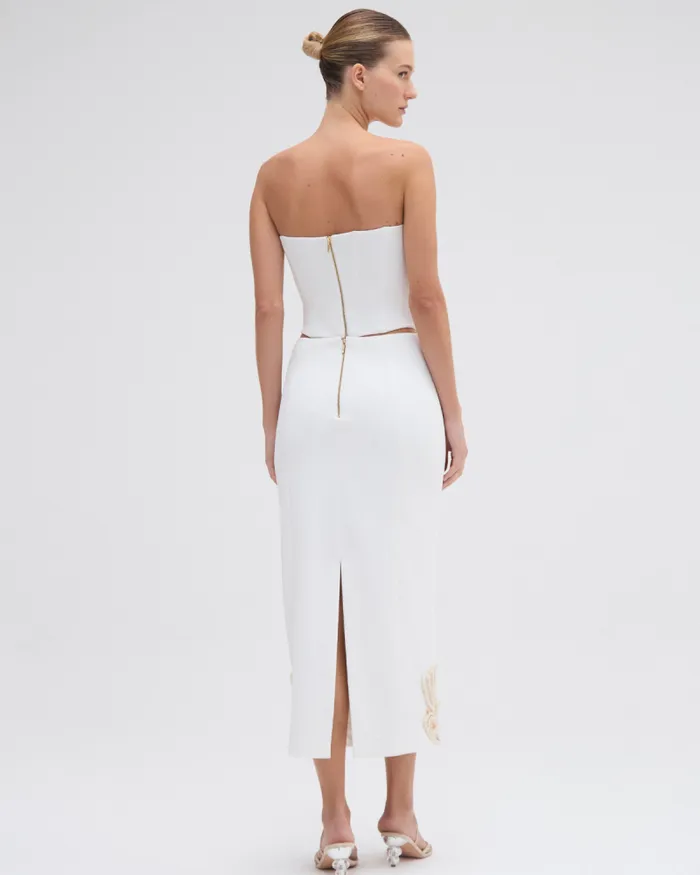 Women Bottoms PatBO DUNE KNIT SKIRT Off White