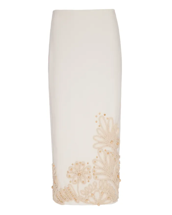 Women Bottoms PatBO DUNE KNIT SKIRT Off White