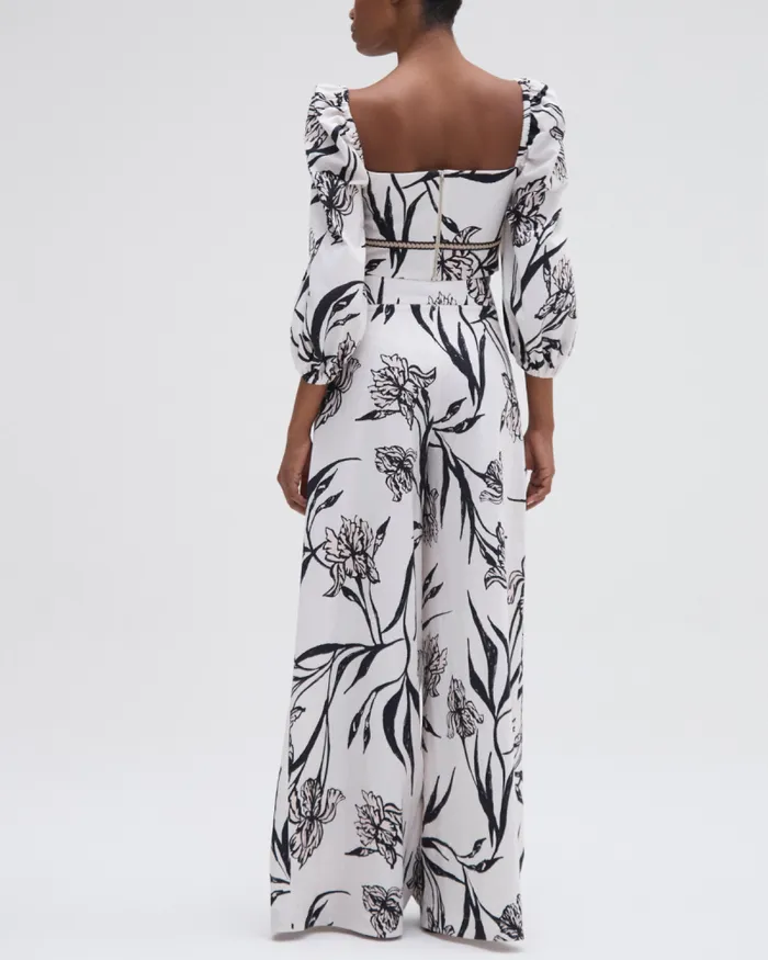 Women Bottoms PatBO IRIS WIDE LEG PANT Off White
