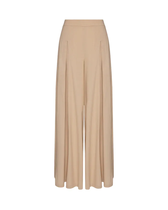 Women Bottoms PatBO Linen Wide Leg Pant Sand