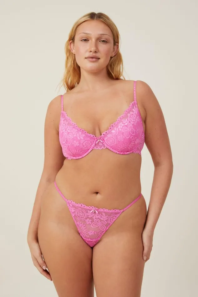Women Bras Cotton On Butterfly Lace Lightly Lined Bra Cupids Kiss