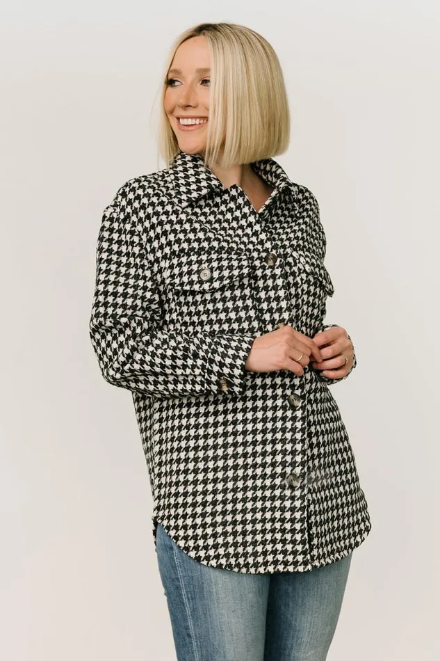 Women Bridger Houndstooth Jacket Dark Navy Ivory Baltic Born Outerwear Women Bridger Houndstooth Jacket Dark Navy Ivory Baltic Born Outerwear