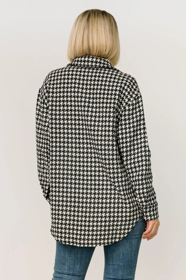 Women Bridger Houndstooth Jacket Dark Navy Ivory Baltic Born Outerwear Women Bridger Houndstooth Jacket Dark Navy Ivory Baltic Born Outerwear