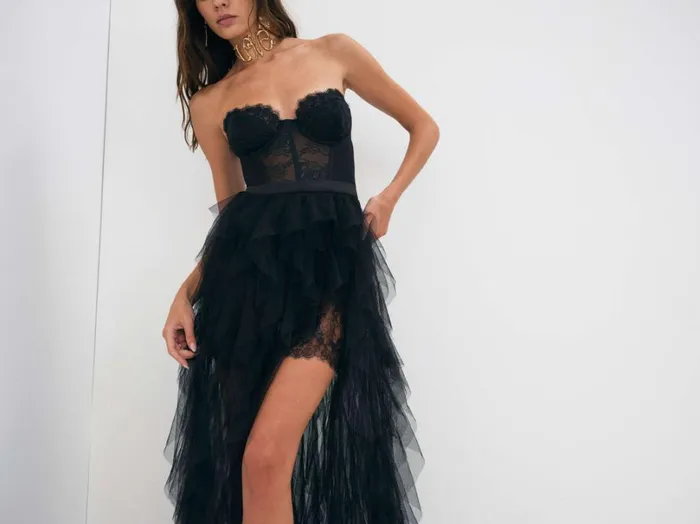 Women Bustier Gown Black For Love and Lemons Dresses Women Bustier Gown Black For Love and Lemons Dresses