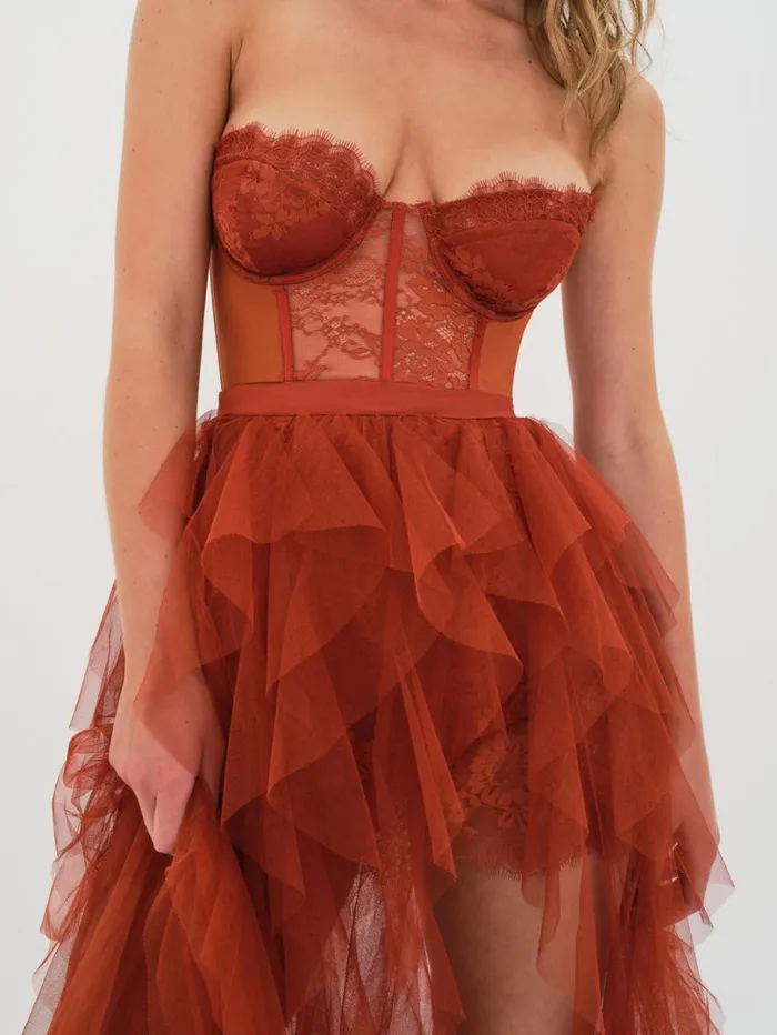 Women Bustier Gown Neutral For Love and Lemons Dresses