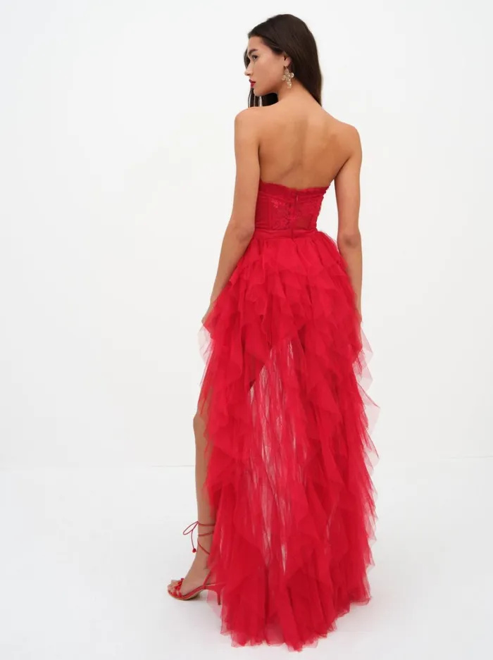 Women Bustier Gown Red For Love and Lemons Dresses Women Bustier Gown Red For Love and Lemons Dresses