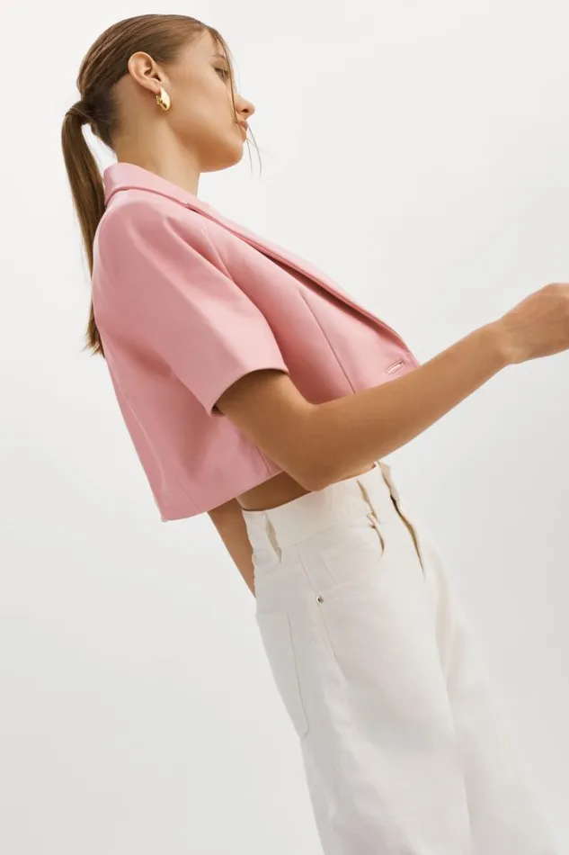 Women CALATEA Short Sleeve Blazer Orchid Pink LAMARQUE Blazers Women CALATEA Short Sleeve Blazer Orchid Pink LAMARQUE Blazers