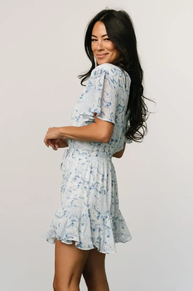 Women Candy Romper Off White Blue Baltic Born Jumpsuits and Rompers