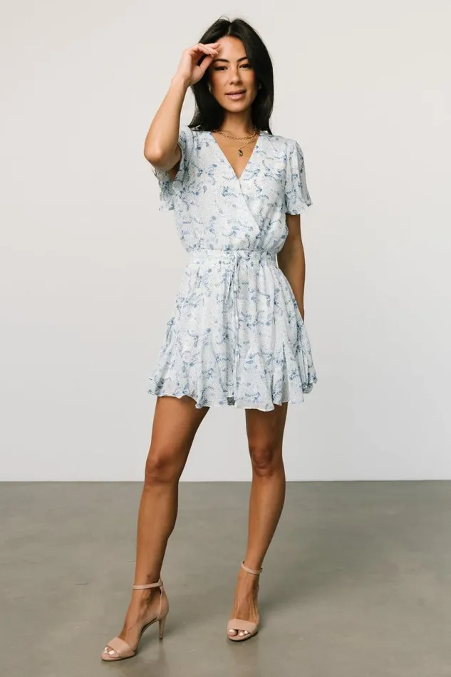 Women Candy Romper Off White Blue Baltic Born Jumpsuits and Rompers