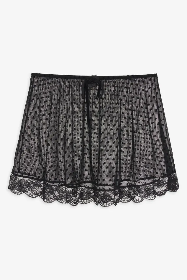 Women Caprice Slip Skirt Black For Love and Lemons Lingerie