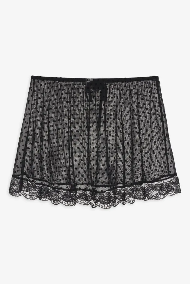 Women Caprice Slip Skirt Black For Love and Lemons Lingerie