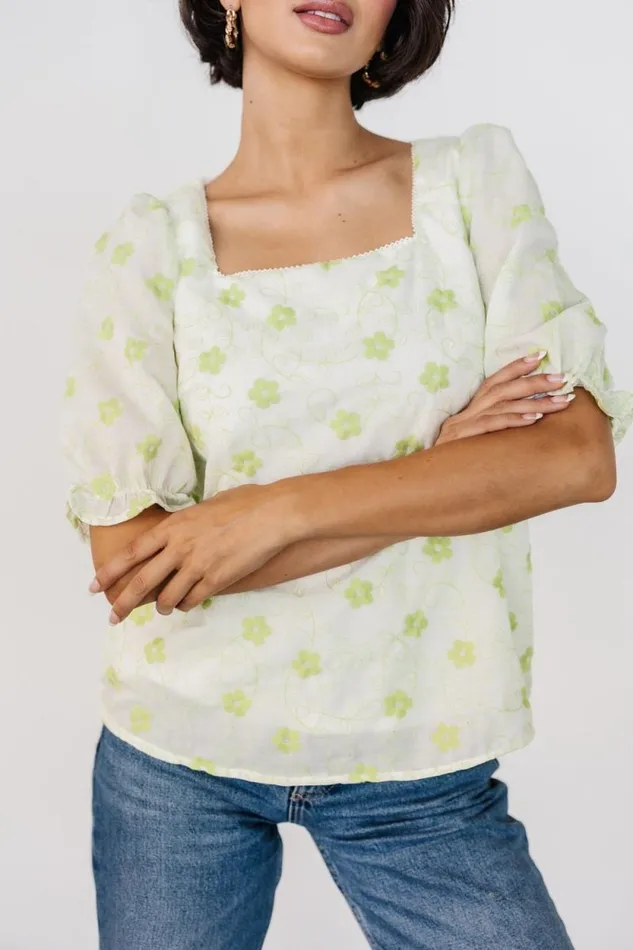 Women Casper Square Neck Top Key Lime Baltic Born Blouses and Shirts Women Casper Square Neck Top Key Lime Baltic Born Blouses and Shirts