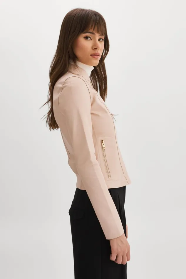 Women CHAPIN Reversible Leather Bomber Ballet Pink LAMARQUE Leather Jackets Women CHAPIN Reversible Leather Bomber Ballet Pink LAMARQUE Leather Jackets