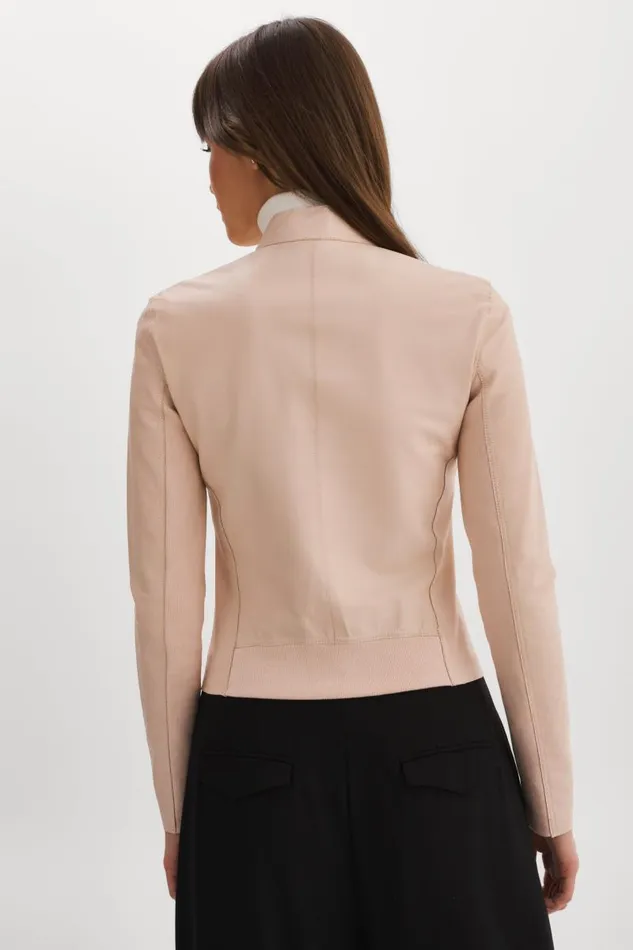 Women CHAPIN Reversible Leather Bomber Ballet Pink LAMARQUE Leather Jackets Women CHAPIN Reversible Leather Bomber Ballet Pink LAMARQUE Leather Jackets