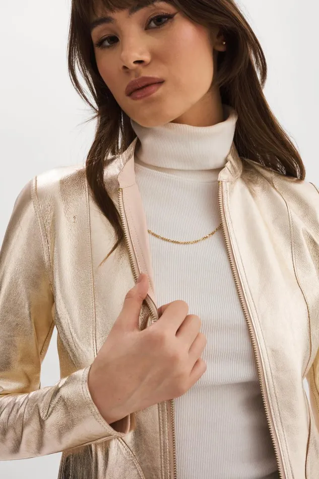 Women CHAPIN Reversible Leather Bomber Ballet Pink LAMARQUE Leather Jackets Women CHAPIN Reversible Leather Bomber Ballet Pink LAMARQUE Leather Jackets