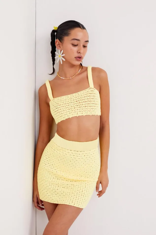 Women Charlotte Bralette Top Yellow For Love and Lemons Tops Women Charlotte Bralette Top Yellow For Love and Lemons Tops