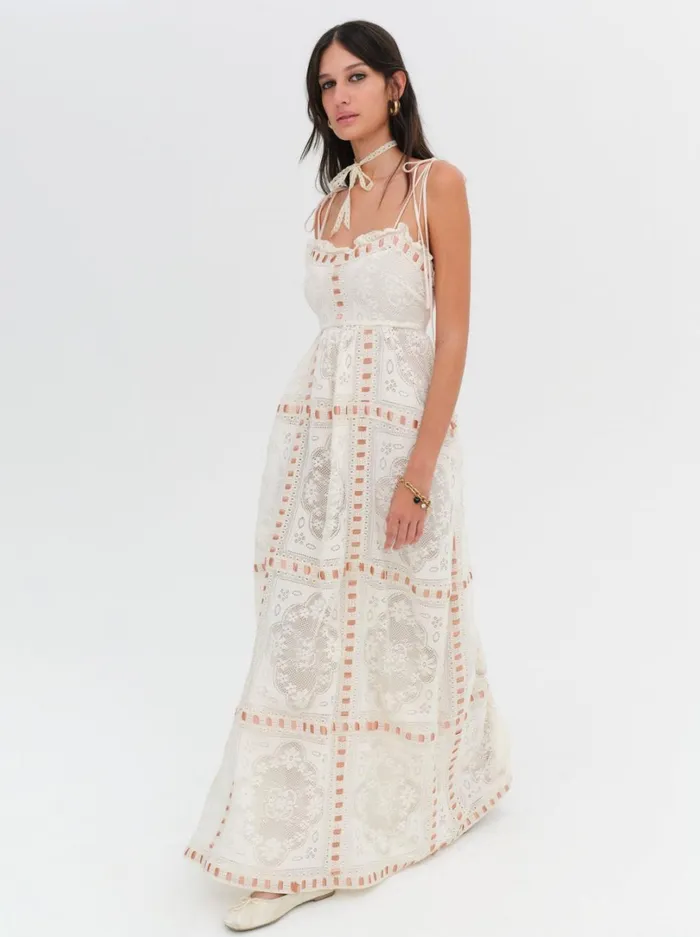 Women Charlotte Maxi Dress Beige For Love and Lemons Dresses Women Charlotte Maxi Dress Beige For Love and Lemons Dresses