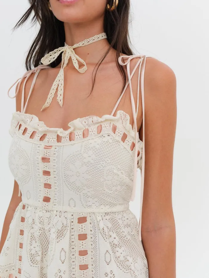 Women Charlotte Maxi Dress Beige For Love and Lemons Dresses Women Charlotte Maxi Dress Beige For Love and Lemons Dresses