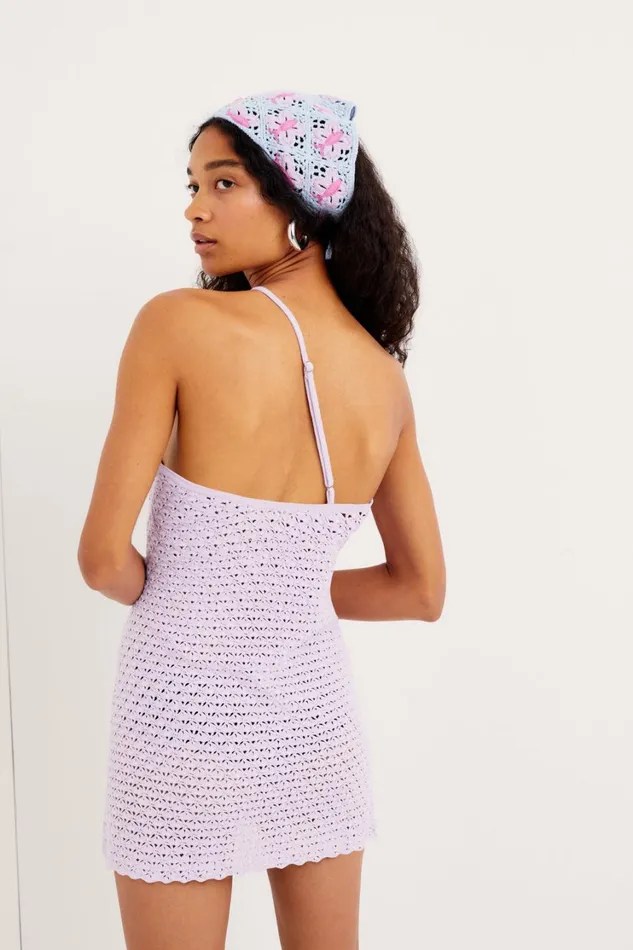 Women Charlotte Mini Dress Purple For Love and Lemons Knitwear