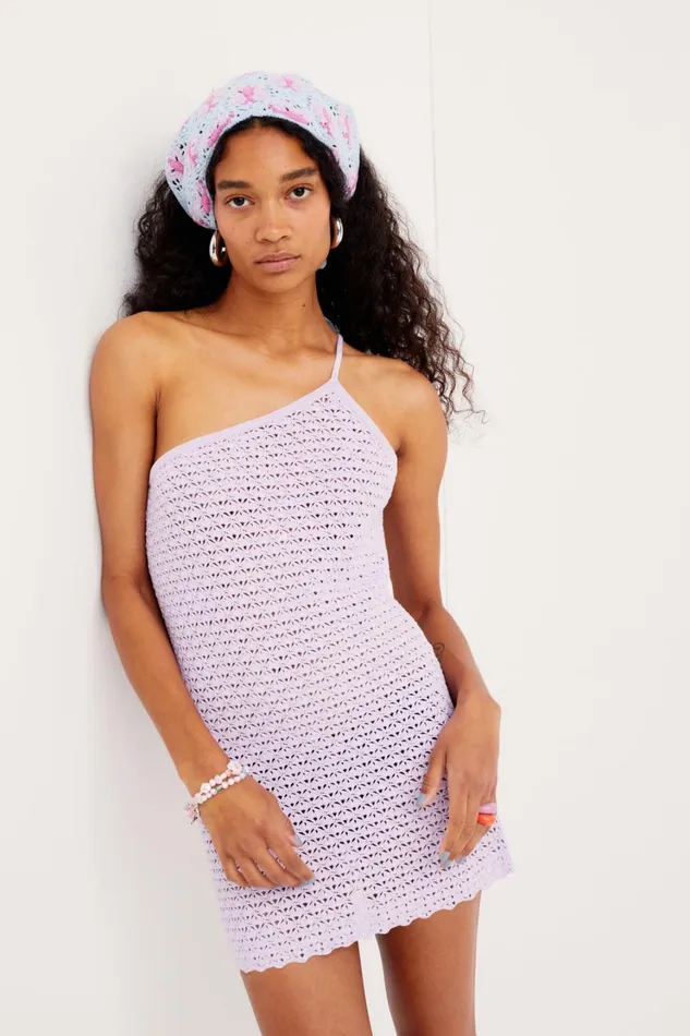 Women Charlotte Mini Dress Purple For Love and Lemons Knitwear