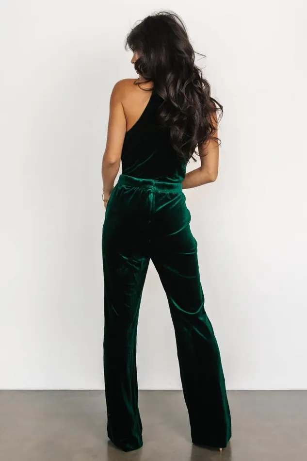 Women Cleopatra Velvet Jumpsuit Dark Green Baltic Born Jumpsuits and Rompers