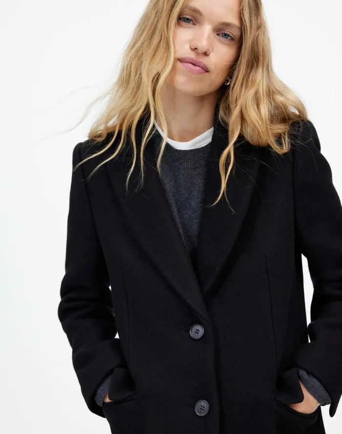 Women Coats Jackets Madewell Blazer Coat In Insuluxe Fabric True Black