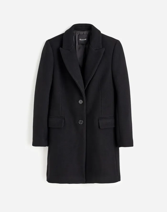 Women Coats Jackets Madewell Blazer Coat In Insuluxe Fabric True Black