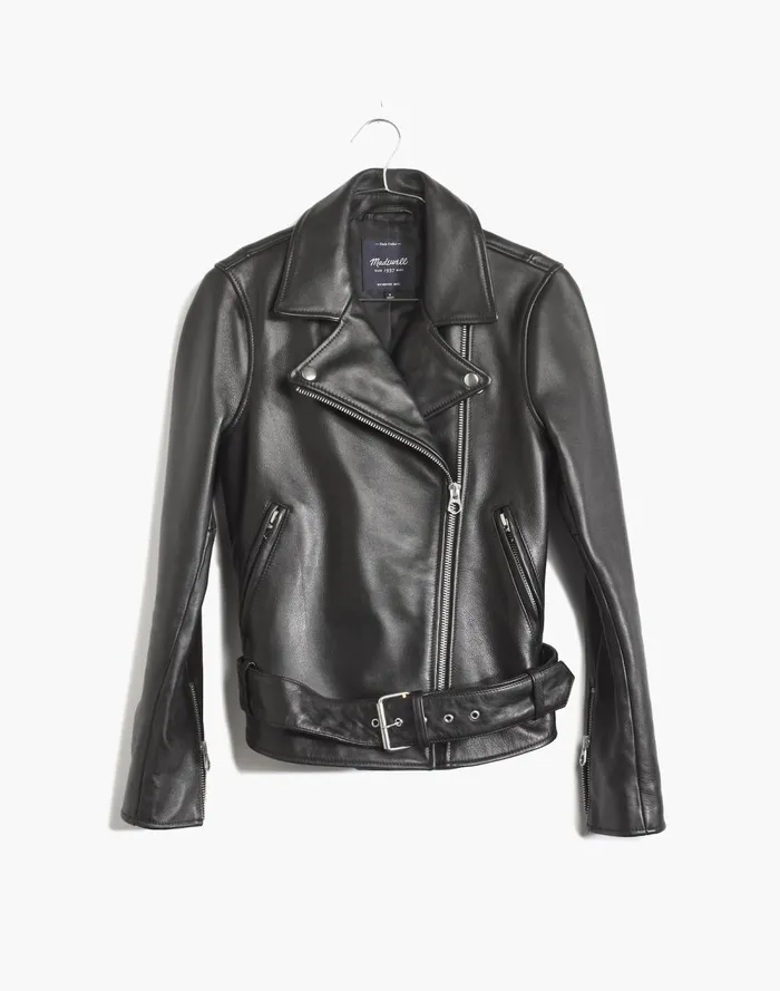 Women Coats Jackets Madewell The Ultimate Leather Motorcycle Jacket True Black